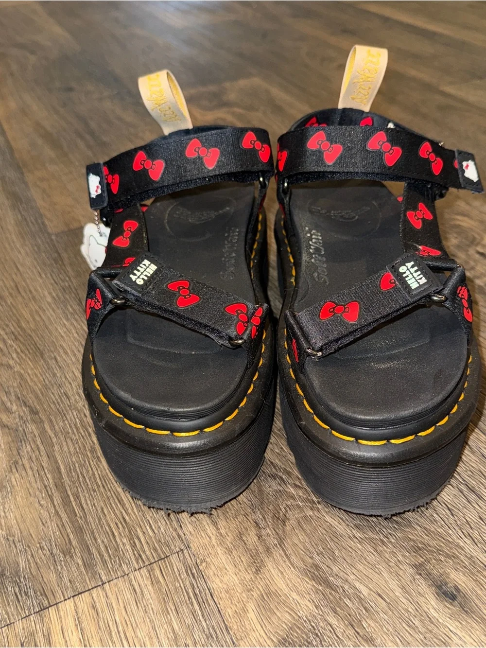 rare dr. martens x hello kitty vegan platform sandals